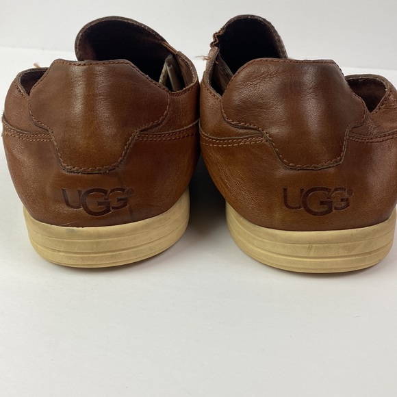 Ugg | Brown Leather Slip On Loafers Men’s 11 - Picture 7 of 10